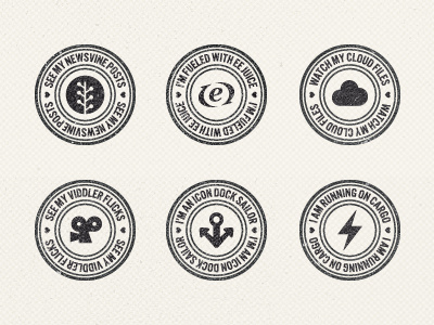 Social Stamp Collection awesome badge belgium grunge social media stamp texture ui webdesign