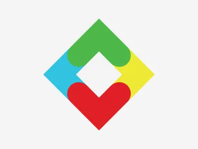 We Got The Kids branding heart identity logo square