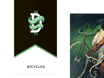 Dapper Cycles Website bikes header navigation website