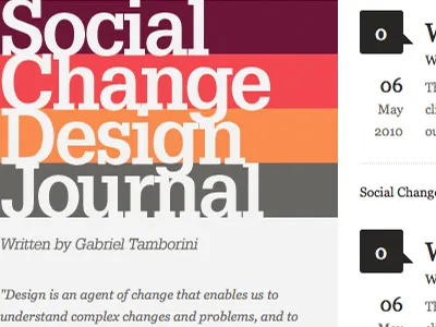 Social Change Design Blog colour typography