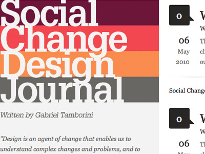 Social Change Design Blog colour typography