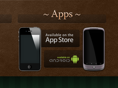 Apps Callout brown droid fireworks green iphone vector