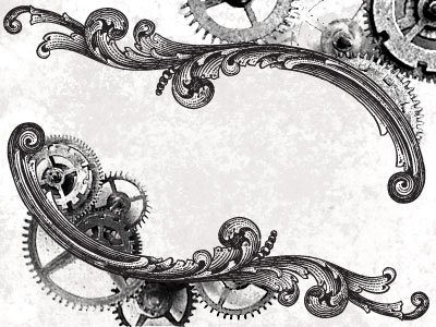 Cog Flourish cog flourish old steampunk web design