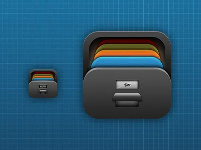 iOS Drawer icon drawer icon ios iphone metal