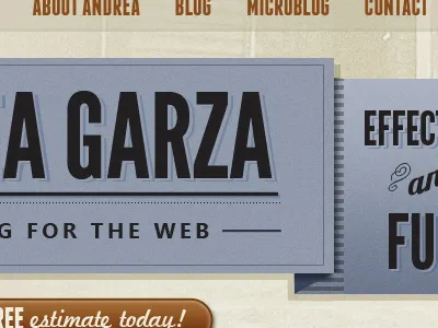 Personal Site Redesign Idea blue design texture typography vintage web