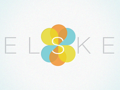 Elske Creative Logo color elske kern letterpress logo mark overlapping type