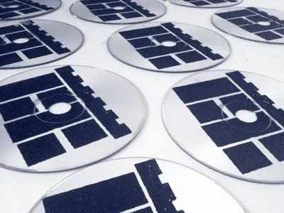 Cold Castle Demo CD's screenprint cds logo navy blue screenprint