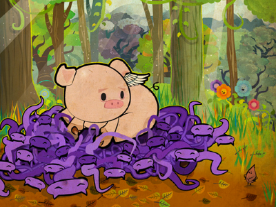 Pigloo & Snakething: Page 1 cs5 illustrator pigloo vector