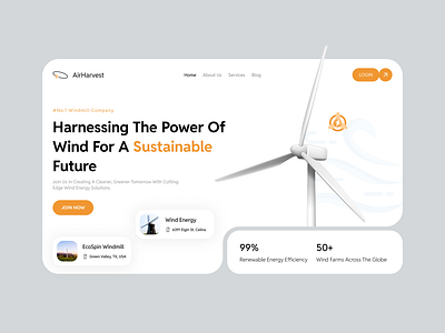 AirHarvest - Landing Page airharvest dribbble herosection landingpage uiux userinterface