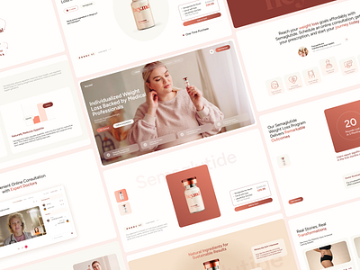 Hey.md Landing Page Design experts health healthcare landing page medical professionals medical weight loss medicine online consultation program semaglutide treatment ui ux web design website design weight loss weight loss program weight loss website weight management well being womans health