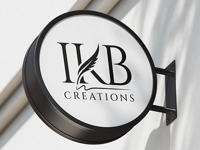 Logo Design Concept for IKB (Ioanna Karolina Benakis) author authorlogo brand branding design feather featherlogo journalist journallogo logo writer writerlogo