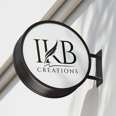 Logo Design Concept for IKB (Ioanna Karolina Benakis) author authorlogo brand branding design feather featherlogo journalist journallogo logo writer writerlogo