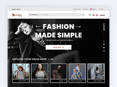 Fashion made simple ( landing page ) design dashboard figma responsive design screenshot ui ux