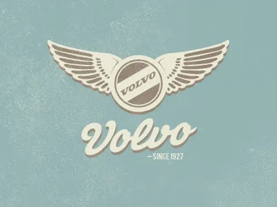 Volvo Logo blue brown logo no pedja madness here vintage volvo