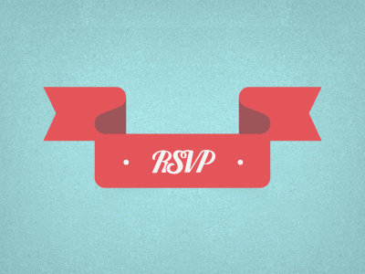 Rsvp blue illustration pink red