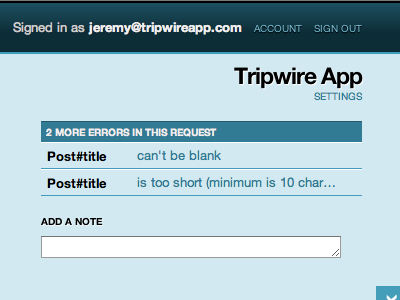 One shot, two new features! blue tripwire