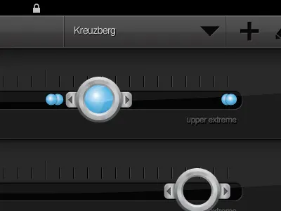 New Sliders custom gloss ipad metal slider ui