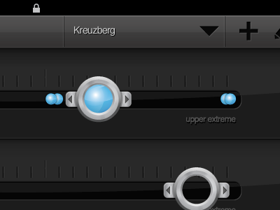New Sliders custom gloss ipad metal slider ui