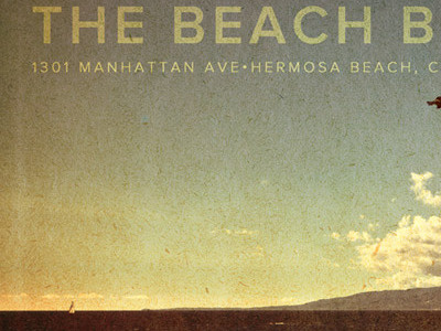 The Beach concert poster photography typography