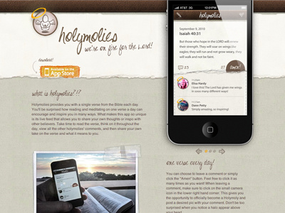 holymolies launch site iphone texture ui website