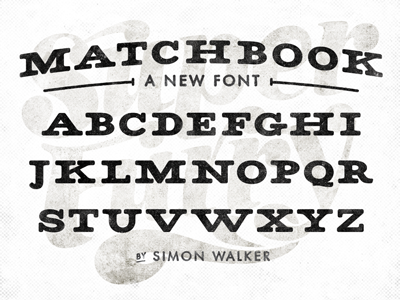 Matchbook font