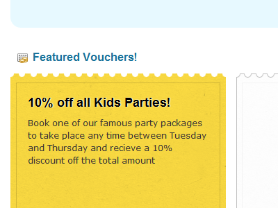 Vouchers promotion ticket voucher