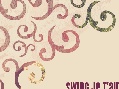 Swing Je T'aime album overlay swirls tan