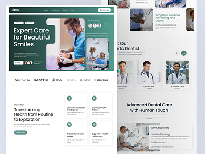 Dentu-Dental Website Landing Page clinic care consultation website dental care dental clinical dentist design doctor e commerce healthcare hero section landing page medical website medicine medicine landing page online shop smile teeth website website design website landing page