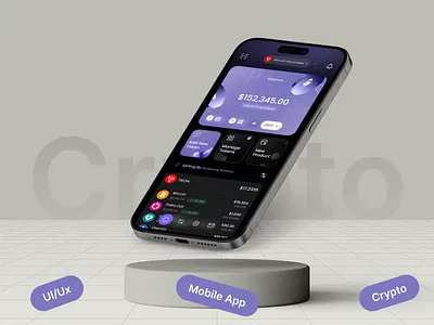 Crypto Wallet - Mobile app analytics app design application bitcoin blockchain crypto crypto currency crypto uxui crypto wallet design e wallet etherium ios mobile app design mobile design mobile ui product design saas wallet web3 design