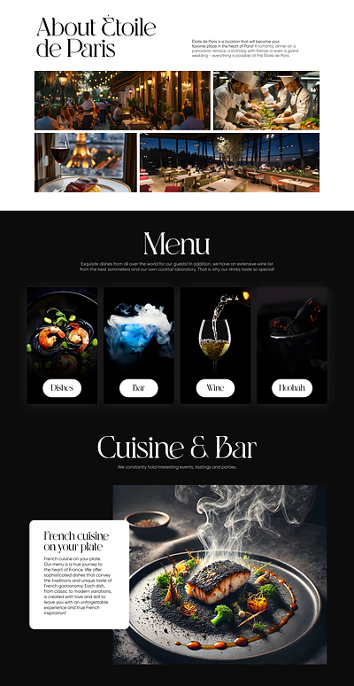 France Restaurant Landing Page design france restaurant landing landing page restaurant ui website