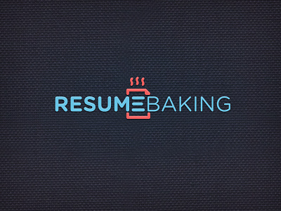 ResumeBaking Final Logo blue brand dark gotham rounded logo red textured