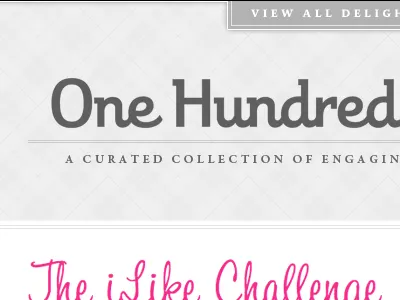 One Hundred blog header theorem typography