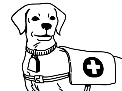 Rescue Dog illustration woof