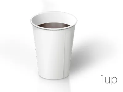 1up coffee rendering white