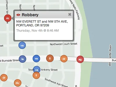 Map Callout callout civic crime map pdx portland