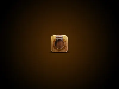 Guitar Icon brown guitar icon ipad iphone wood