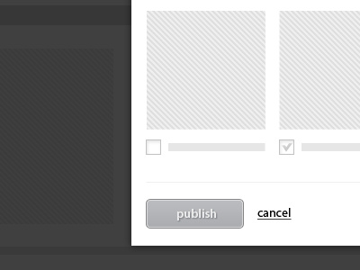 Early mockup of something grey mockup ui