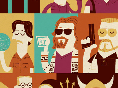 Lebowski Small bowling bridges brothers buscemi coen commission donnie dude goodman illustration jeff jesus john lebowski steve vector walter