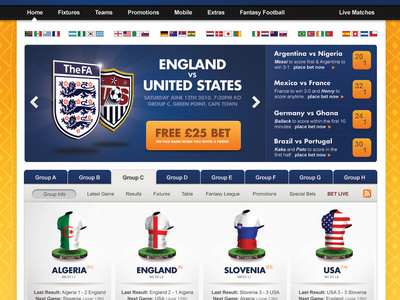 DotNet Feature - World Cup Bet betting blue football orange soccer sport