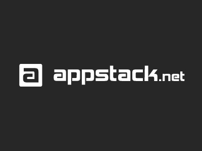 Appstack clean identity logo text typography white