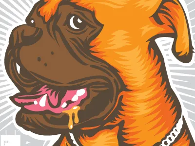 Duke's Cold Nose Brown Ale beer label bold city brewery duke illustration