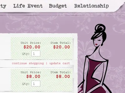 new site cart page cart girly textures