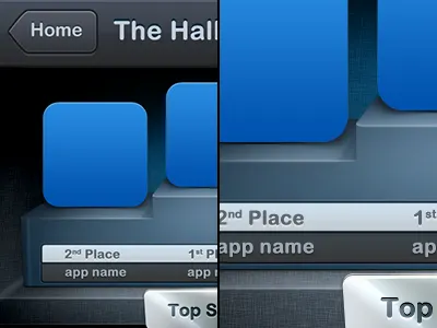 Hall Of Game UI dark ios