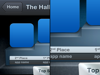 Hall Of Game UI dark ios