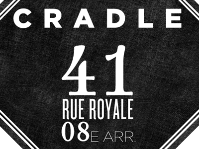 Cradle cradle debut distressed france gotham hoefler frere jones illiam indicia knockout numbers paris subtle grunge typography will hay