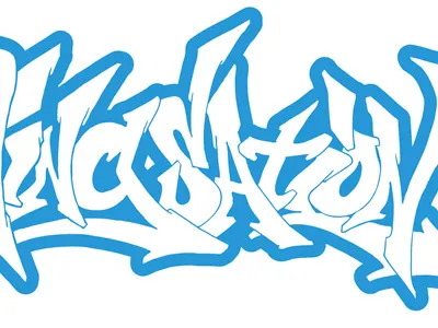 Swingsation Graffiti blue graffiti letters sketch typography