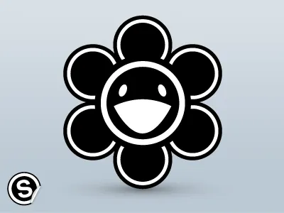 Stipple Logo Flower flower logo murakami stipple