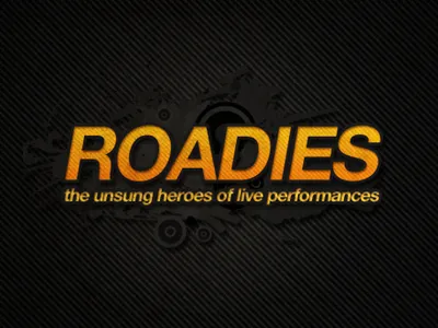 Roadies orange texture title typography