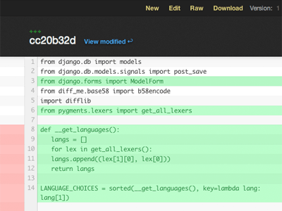 Diff styles, rd. 3 code diff