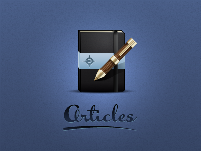 Articles Icon icon illustrator logo moleskine notebook pen vector